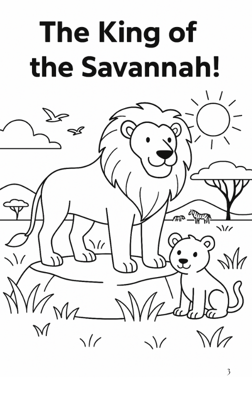 Big Cats Coloring Book (Digital Download)